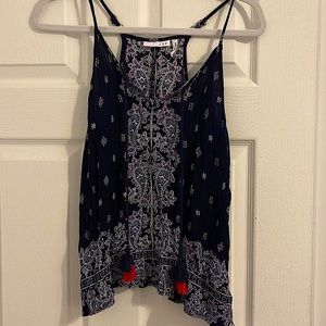 LUQ Paisley tank with pompom